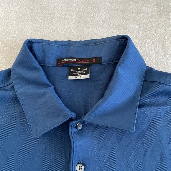 Nike Dri-Fit Tiger Woods Collection Mens Golf Polo Shirts Lot 2 Size M Red Blue - Picture 12 of 16
